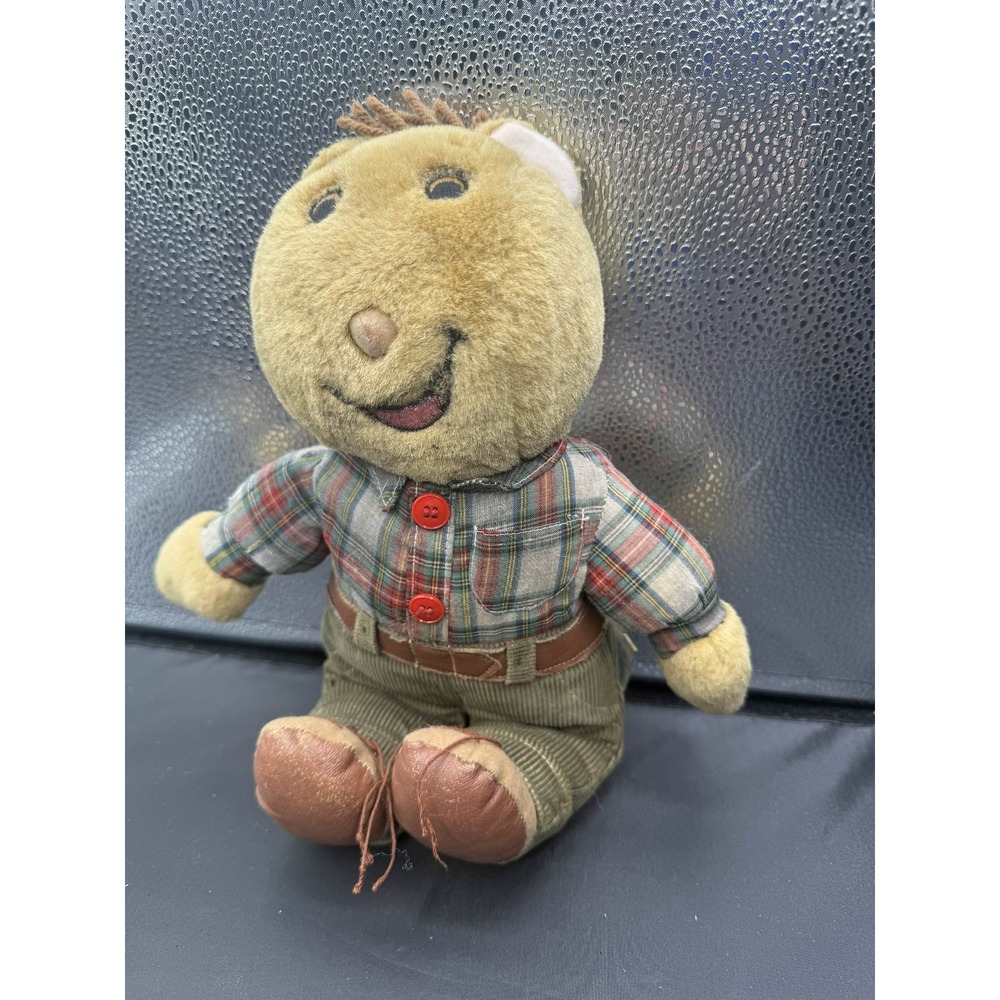 Vintage 1998 Marc Brown Eden Arthur PBS Kids Plaid Shirt Corduroy Pants Plush